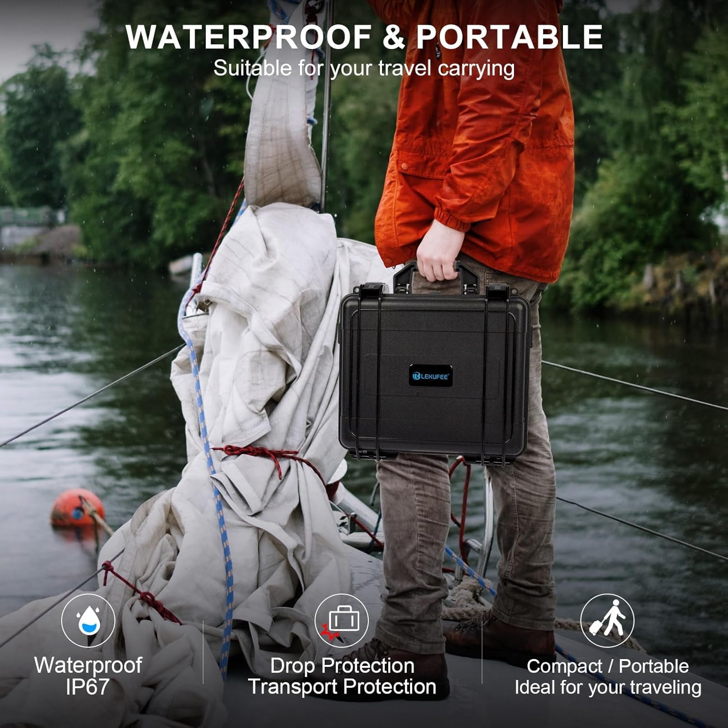 Waterproof Hard Carrying Case Compatible with DJI Mini 4 Pro Drone/Dji Mini 4/Mi