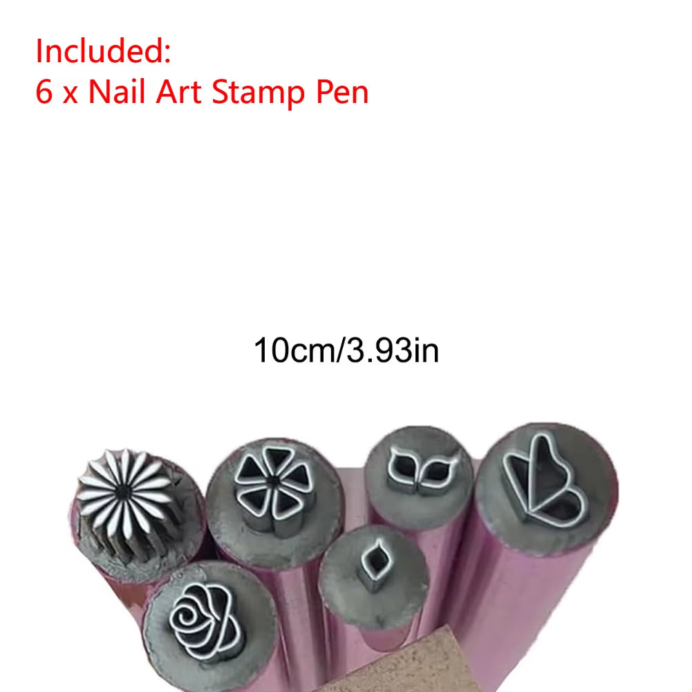 6/10/15PCS Nail Stamp Pen Set DIY Nail Art Nail Graffiti Nail Art Dotting Tools with Simple Design Nail Art Stamp Pen for Women