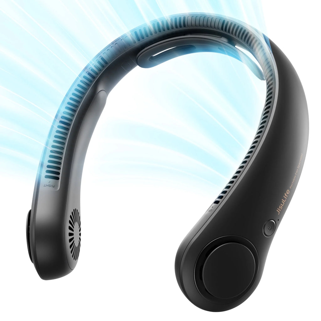Portable Neck Fan 5000Mah Rechargeable with Necksupport, 5 Speeds Cooling Hands-Free Fan for Indoor Outdoor