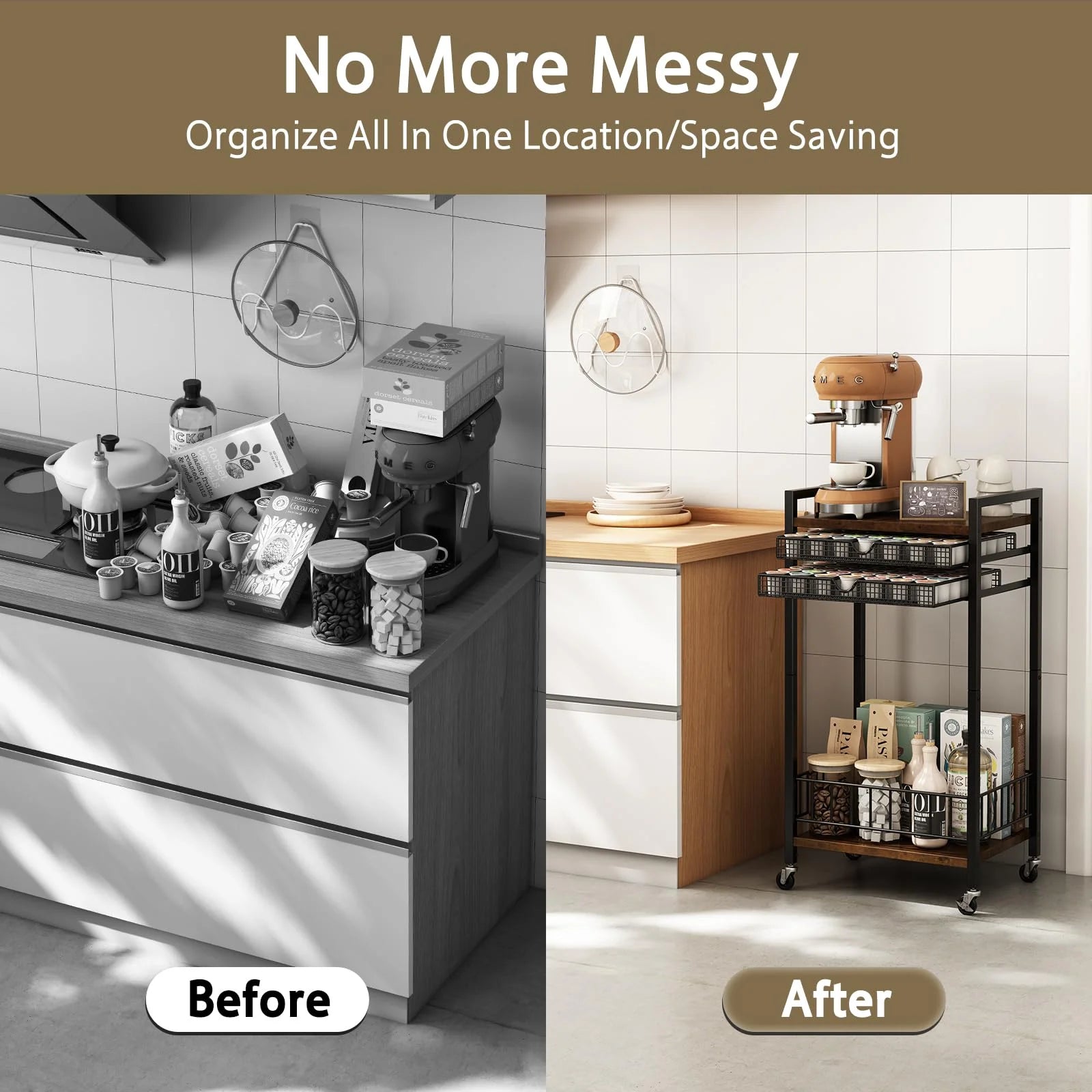 K-Cup Holder Rack,Coffee Pod Holder Drawer for 84 Coffee Pods Storage, Stylish Home or Office Coffee Bar Organizer