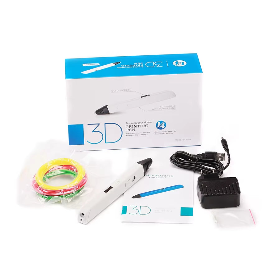 Hot Selling RP800A 3D Pen Scribble Pen OLED Display 3D Printing Pen with PLA Filament for Doodling Making Christmas Presents
