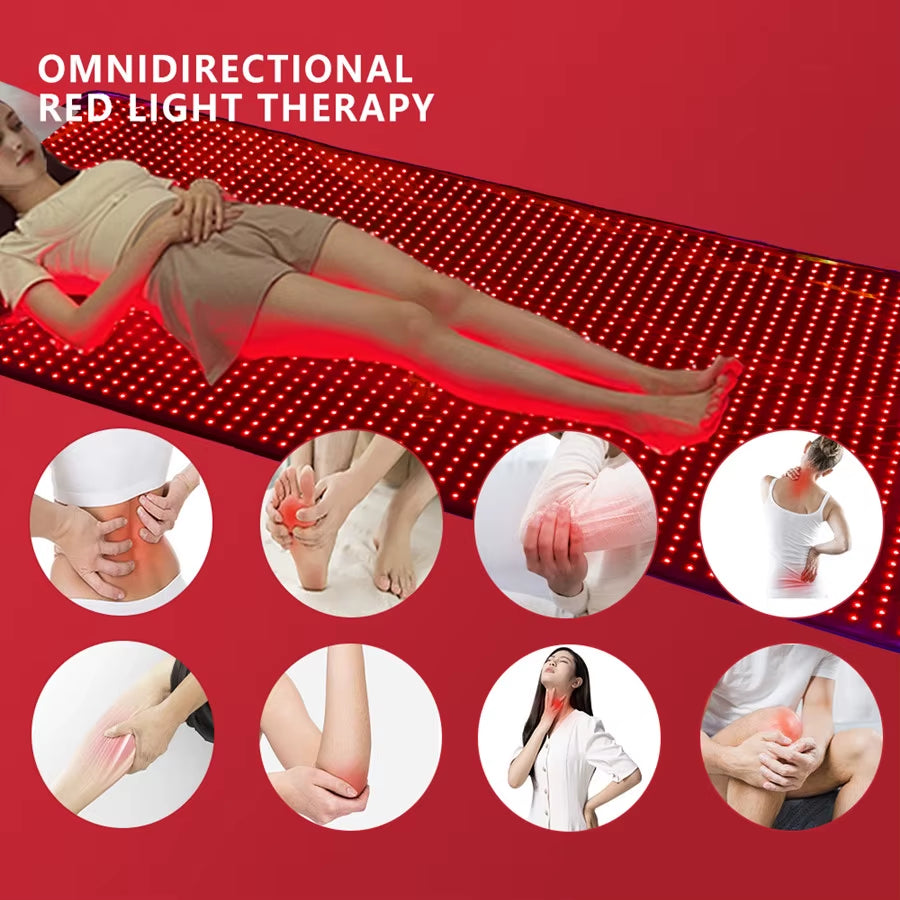 Large Size 90*180 Household Full Body Photodynamic Therapy Pad LED Light Therapy Pain Relief Sauna Blanket