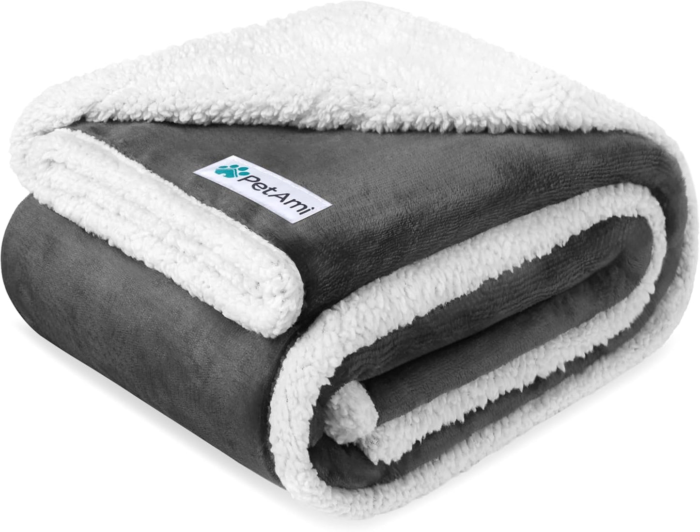 Waterproof Dog Blanket for Small Medium Dog Puppy Cat Throw for Couch Cover Leakproof Protection, Sherpa Fleece, Reversible Soft Washable 29X40 Plaid Navy Blue