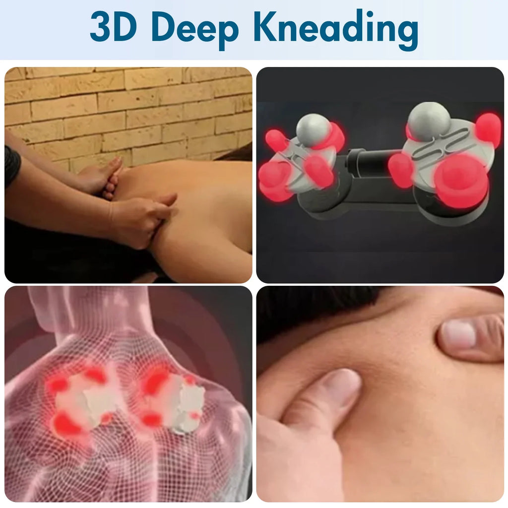 Neck and Shoulder Massager with Heat, 3D Deep Shiatsu Massager, Neck, Back, Shoulder Massager, Gifts for Man Woman