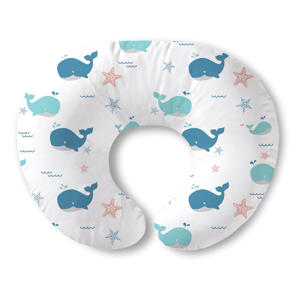 Nursing Pillow for Breastfeeding, Breathable Breast Feeding Pillow and Positioner with Removable Cover for More Support, Tummy Time and Bottle Feeding Support Pillow, Moon Fairy