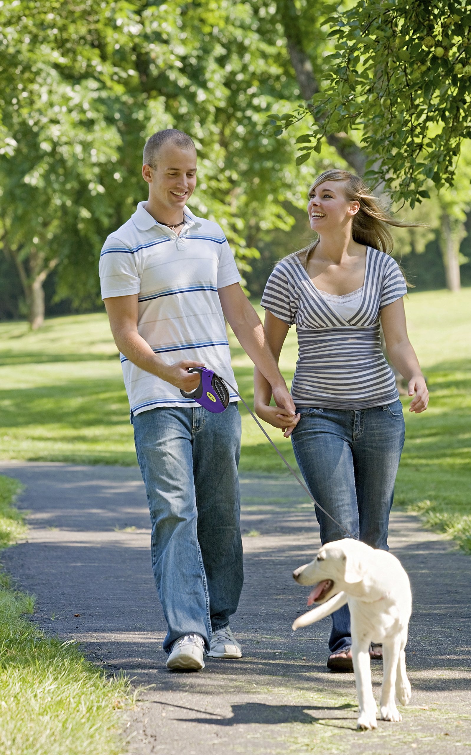 Heavy Duty Retractable Dog Leash - Purple and Black, 16 Foot, Supports up to 110Lbs - Ideal Retractable Dog Leashes for Small, Medium & Large Dogs, Heavy Duty Purple Dog Leash with Thick Rope