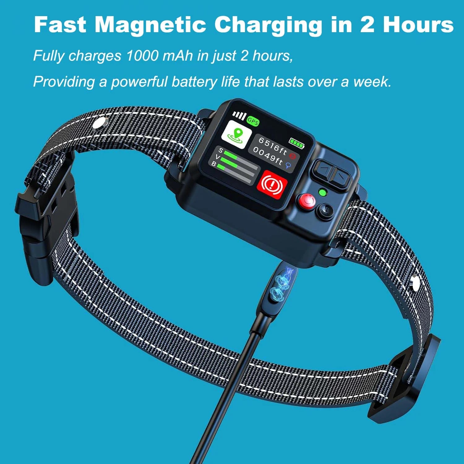 GPS Wireless Dog Fence System,  Electric Dog Collar Fence with Satellite GPS, Waterproof & Rechargeable, 3 Training Modes, 15~2200 Yards Range for Outdoor Pet Containment