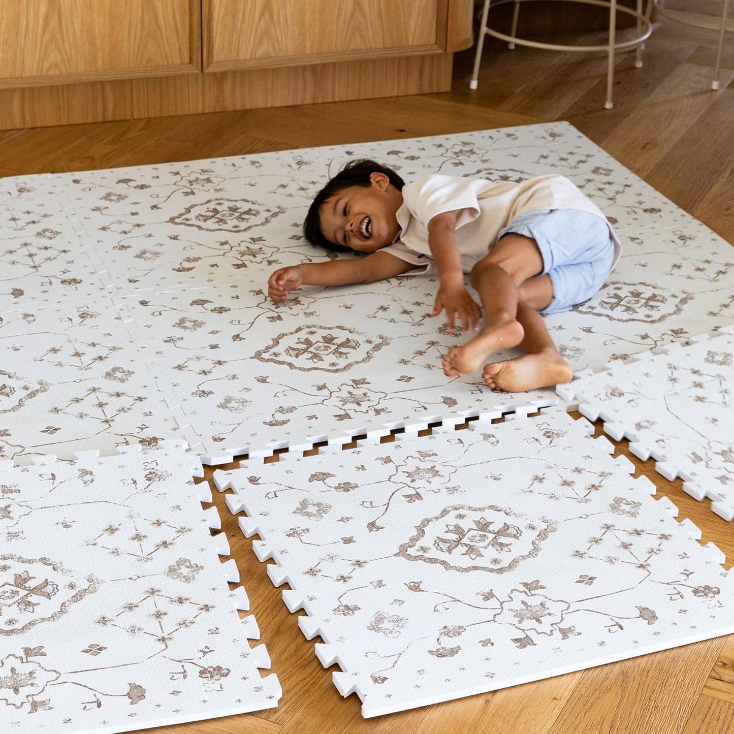 Baby Play Mat for Floor – 4X6Ft Gray | Soft Non Toxic Premium EVA Foam Tiles for Tummy Time, Crawling & Playroom – Waterproof Interlocking Floor Mat for Babies & Toddlers (6 Tiles)