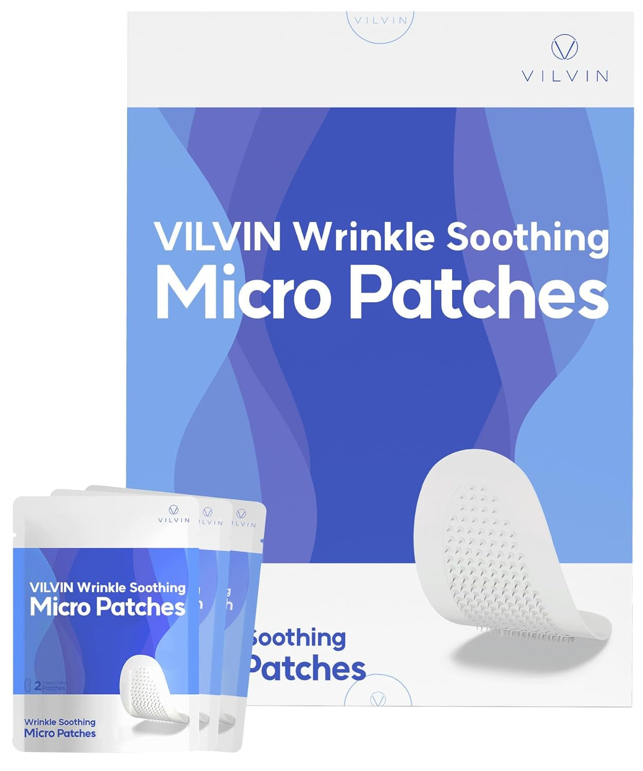 Dissolving Microdart Depuffing Patches for under Eye and Smile Line with Hyaluronic Acid and Tea Tree - 3 Pairs - anti Wrinkle Patches for Face Overnight