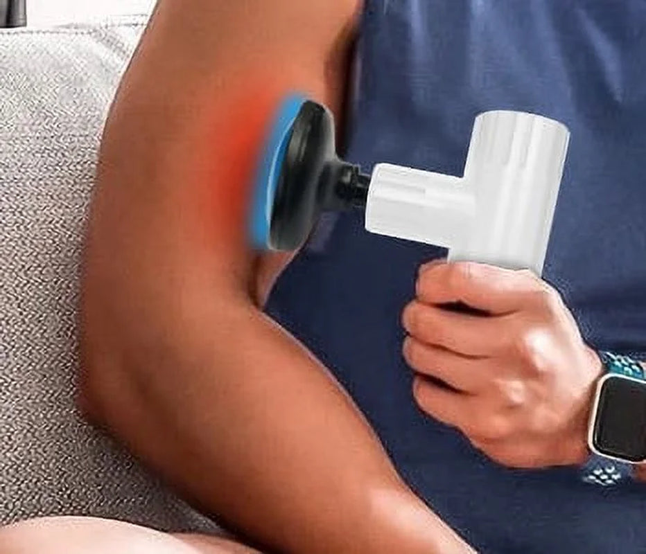 Nano Pocket-Sized Deep Tissue Massager – Cordless, Lightweight, 4-Speed Adjustable, 5 Massage Heads, 3200 RPM, Quiet, Portable Muscle Recovery Device