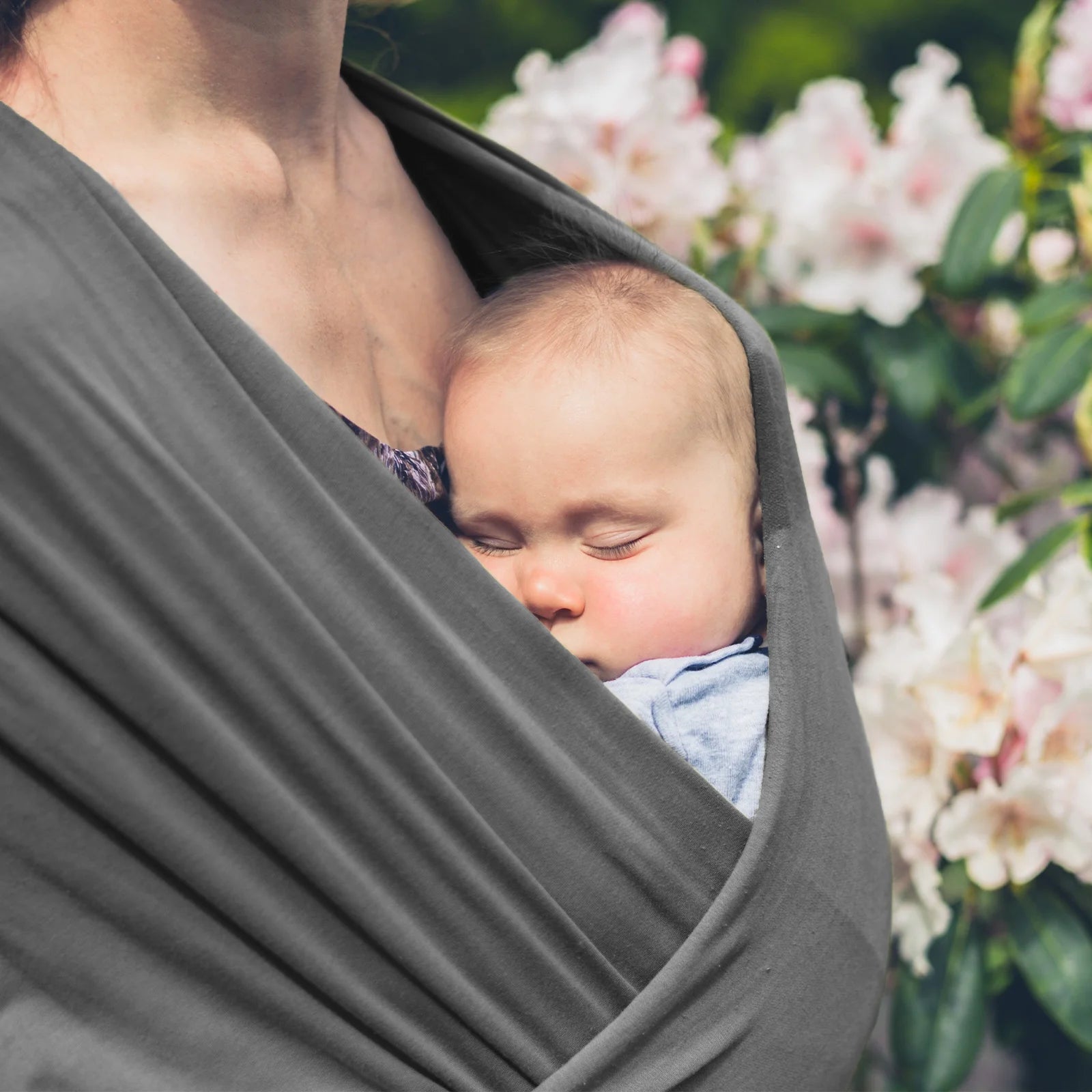 Wrap Carriers Organic Cotton Slings, for Toddlers, Infant, Newborn 35 Lbs, Dark Gray