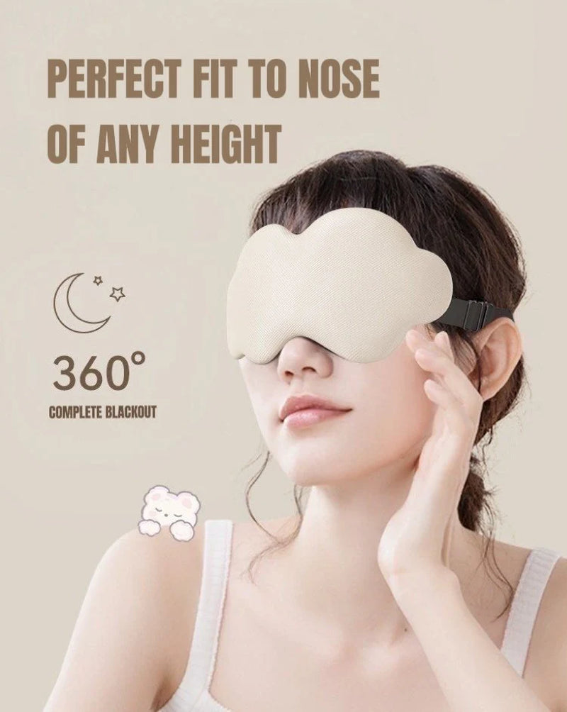 3D Contoured Puffy Cute Could Sleep Eye Mask - Ultra Lightproof and Comfortable