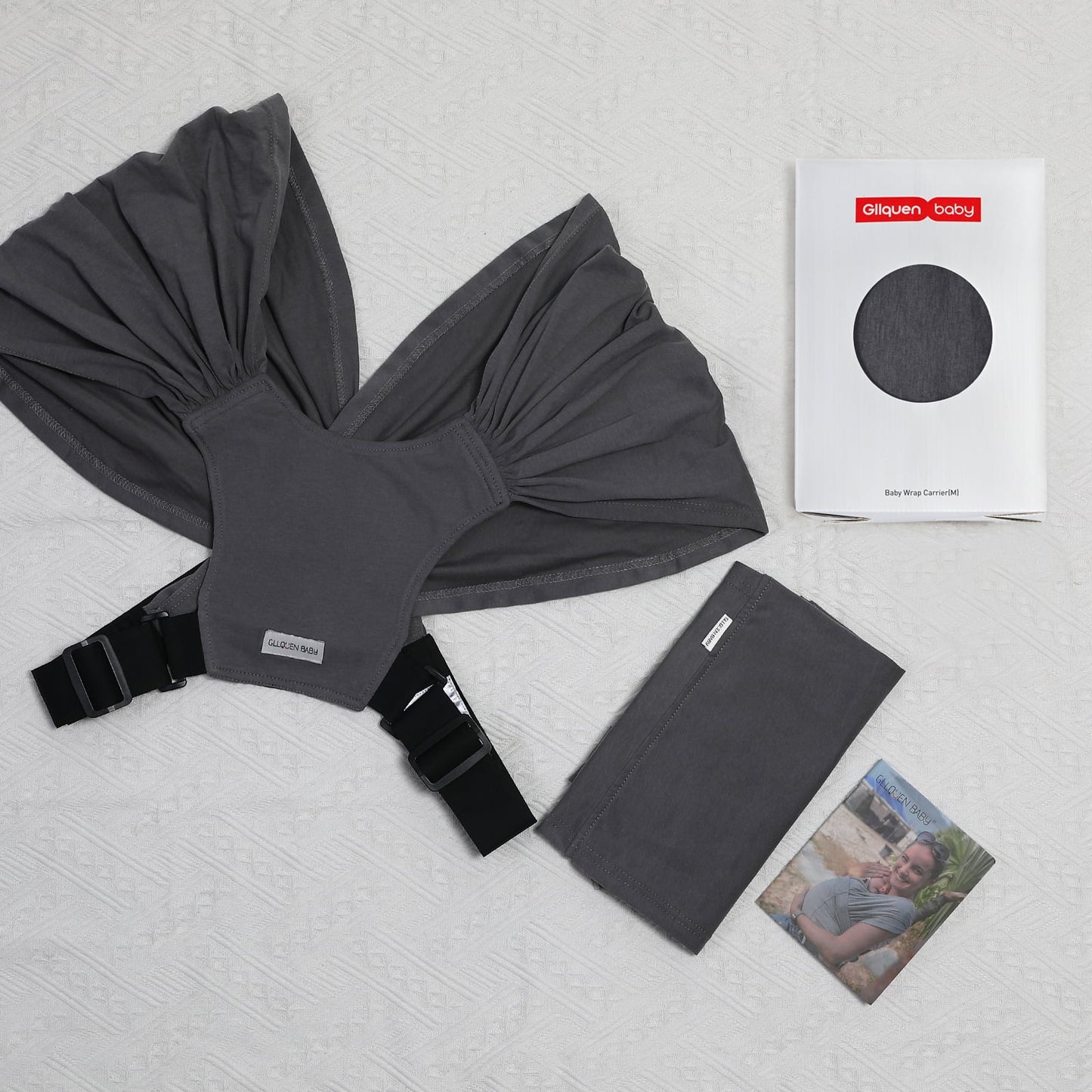 Wrap Carriers Organic Cotton Slings, for Toddlers, Infant, Newborn 35 Lbs, Dark Gray