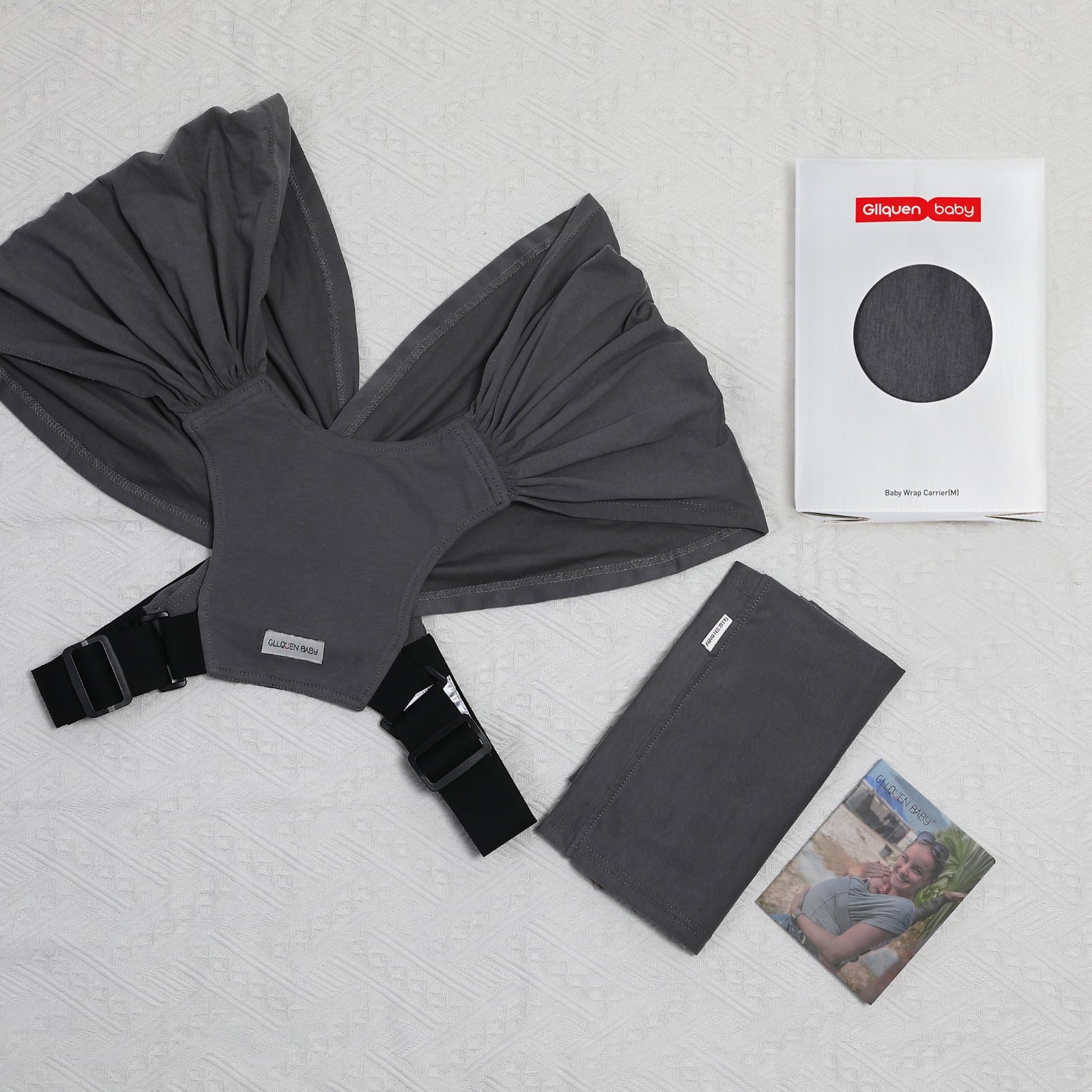 Wrap Carriers Organic Cotton Slings, for Toddlers, Infant, Newborn 35 Lbs, Dark Gray