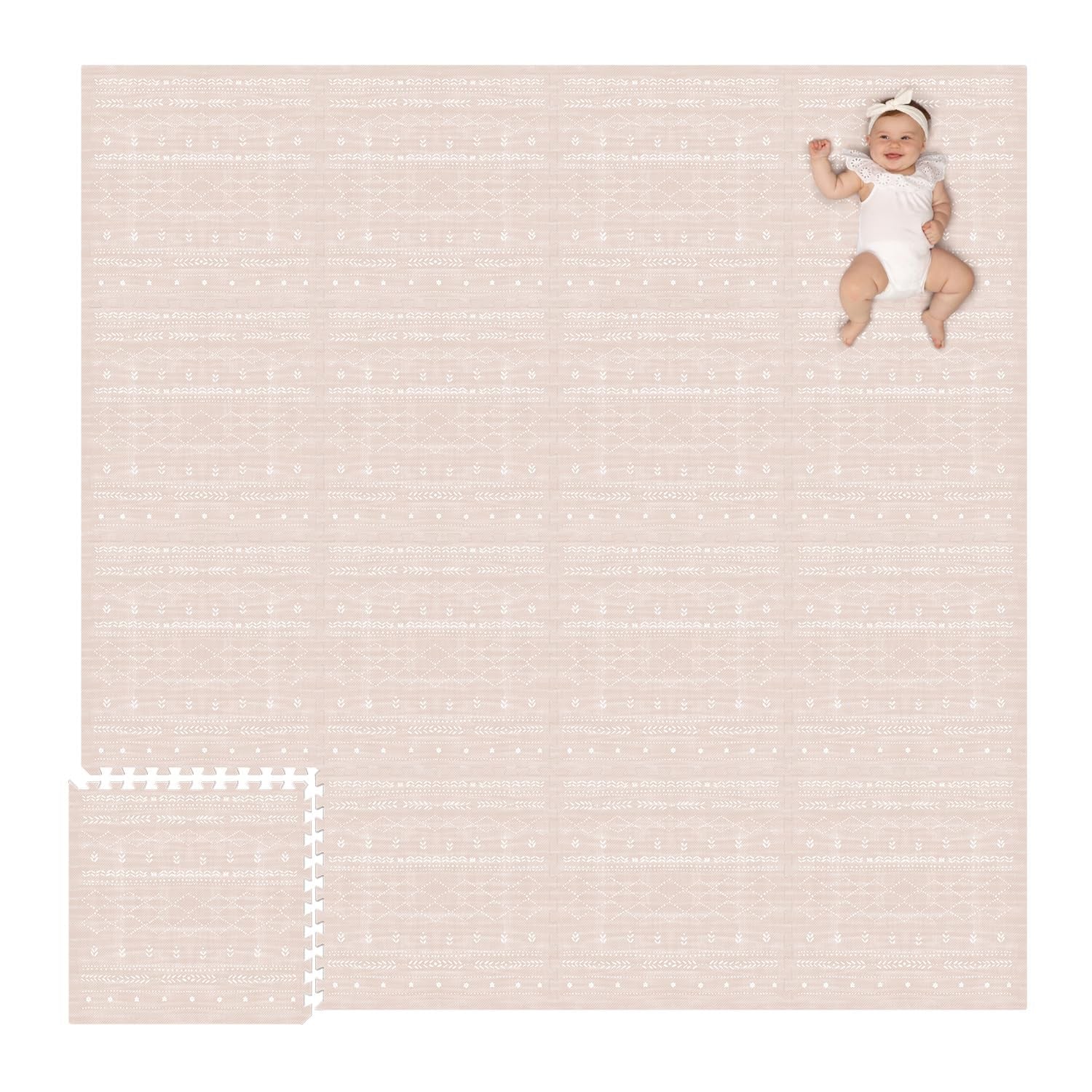 Baby Play Mat for Floor – 4X6Ft Gray | Soft Non Toxic Premium EVA Foam Tiles for Tummy Time, Crawling & Playroom – Waterproof Interlocking Floor Mat for Babies & Toddlers (6 Tiles)