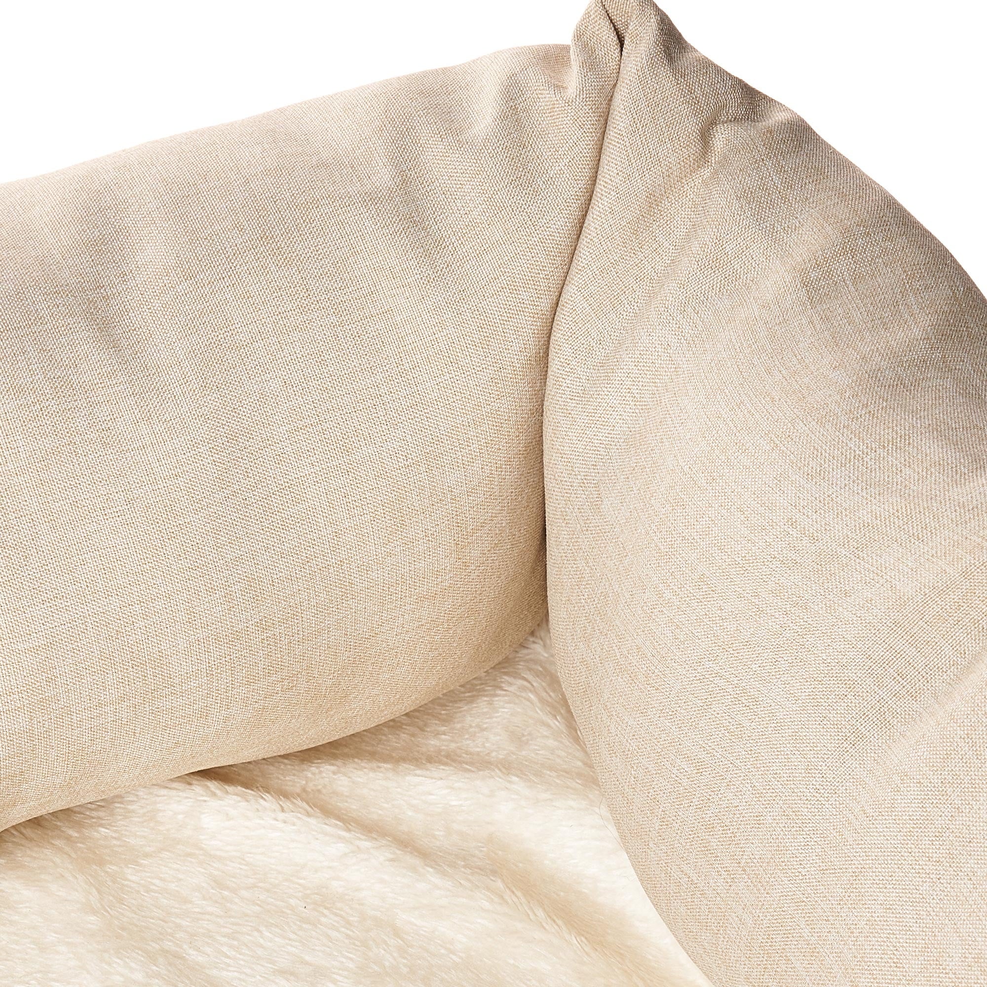 Deluxe Orthopedic Pet Bed, Beige, Small Dog Bed, 18 Inches X 24 Inches, for Small Dogs