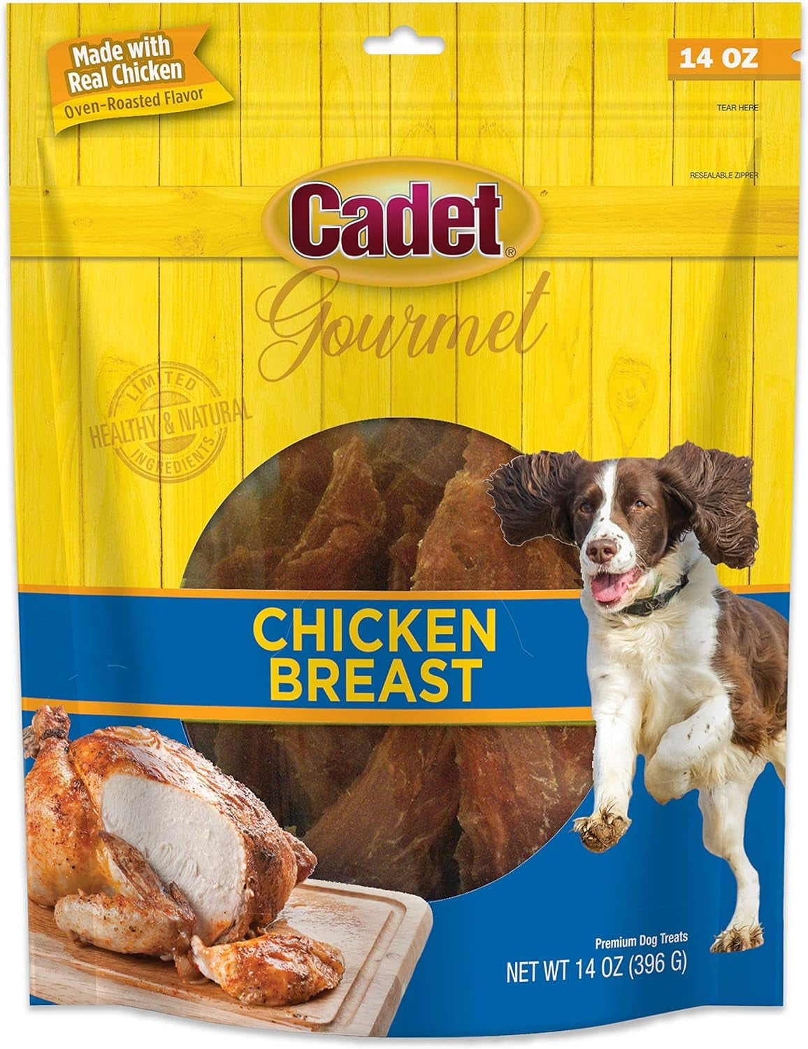 Gourmet Duck Breast Jerky Dog Treats, Healthy, Long-Lasting High-Protein Training Treats for Small & Large Dogs, 40 Oz.