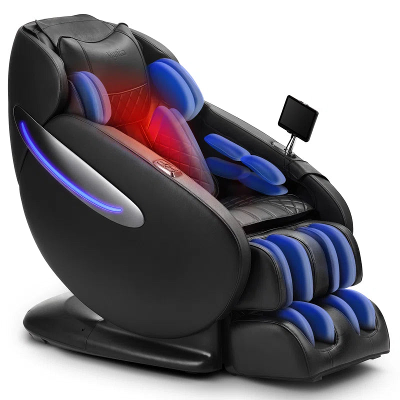 2025 3D Reclining Massage Chair Full Body - SL Track Zero Gravity Massage Chair Recliner with Calf and Foot Rollers, AI Voice Control, LCD Screen, Quick Access Buttons