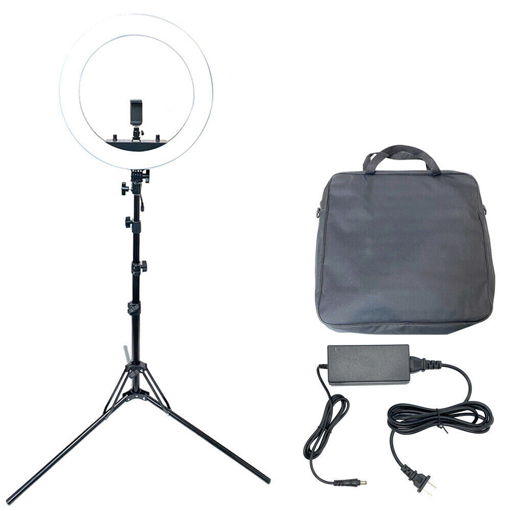 18" LED Ring Light Kit with Stand Dimmable 6000K