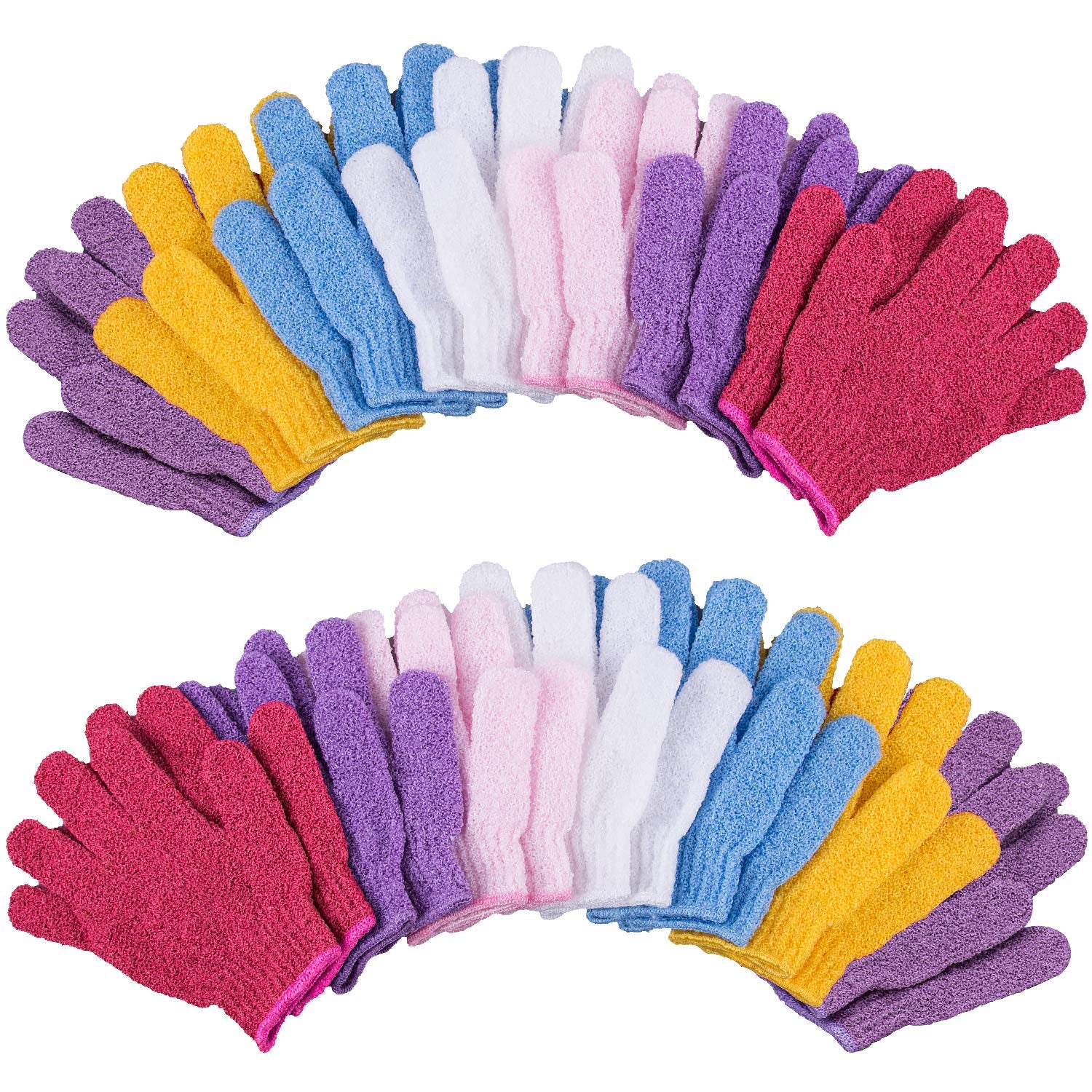 28 Pcs Exfoliating Gloves Bath Gloves Body Wash Mitt Scrubbing Exfoliator Glove for Shower, Spa, Massage, Body Scrub, Dead Skin Cell Remover