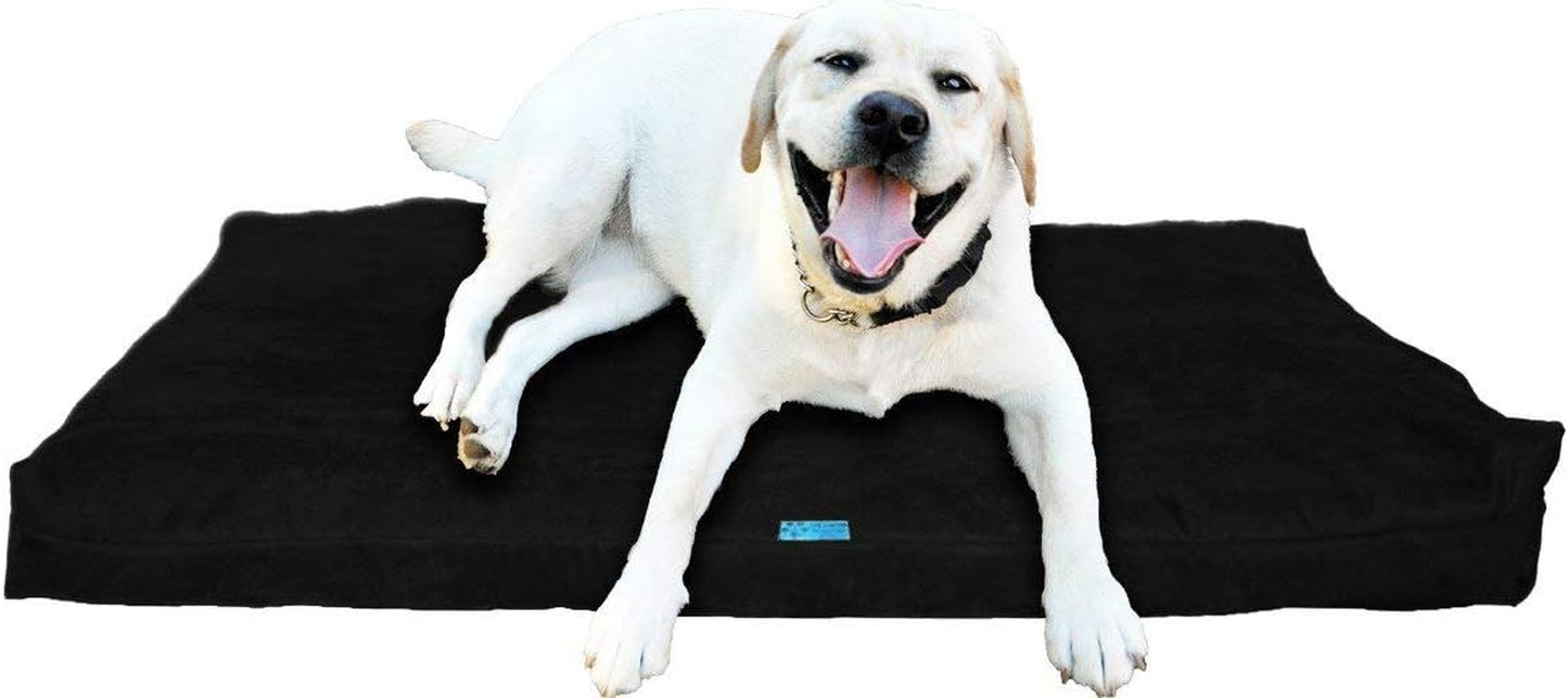 Shredded Memory Foam Orthopedic Bed with Removable Washable Cover and Water Proof Inner Fabric, Extra Large (55-Inch-By-37-Inch), Hot Pink Microfiber, for Dogs