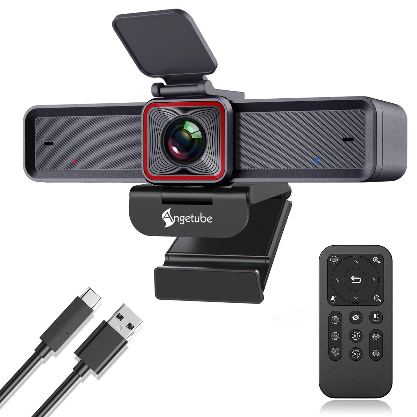 Angetube 4K Webcam with AI Tracking,Remot