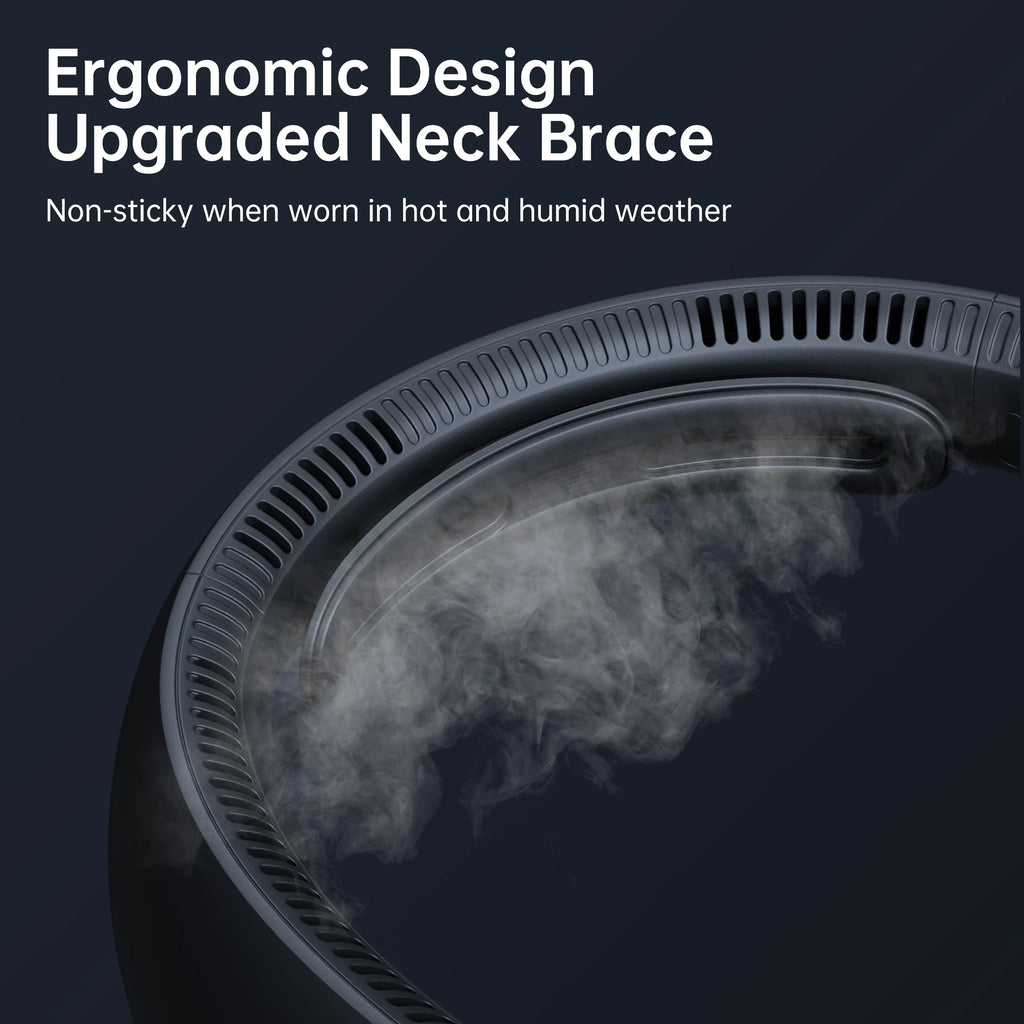 Portable Neck Fan 5000Mah Rechargeable with Necksupport, 5 Speeds Cooling Hands-Free Fan for Indoor Outdoor