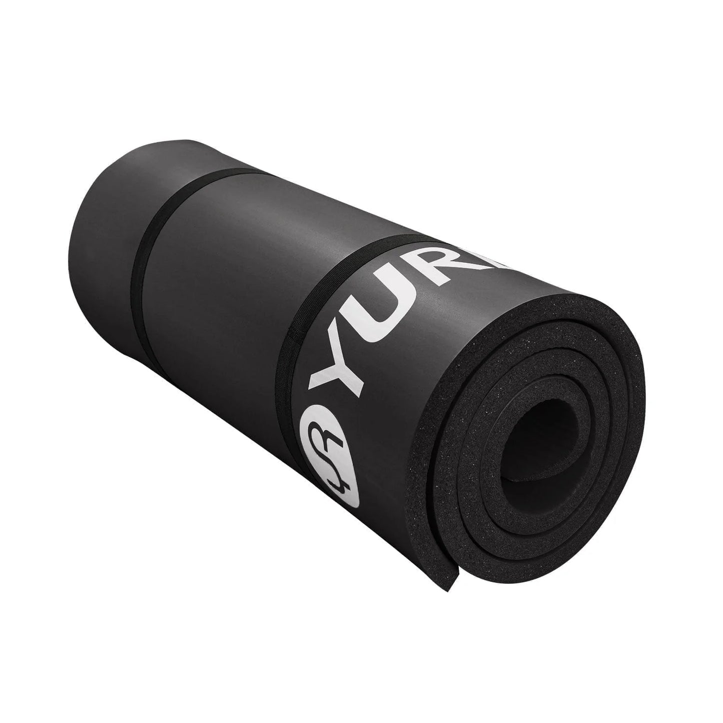 Yoga Mat Thick 15Mm/20Mm Hi-Density NBR Foam In/Outdoor Pilates Exercise Mats, Black W/ Bag