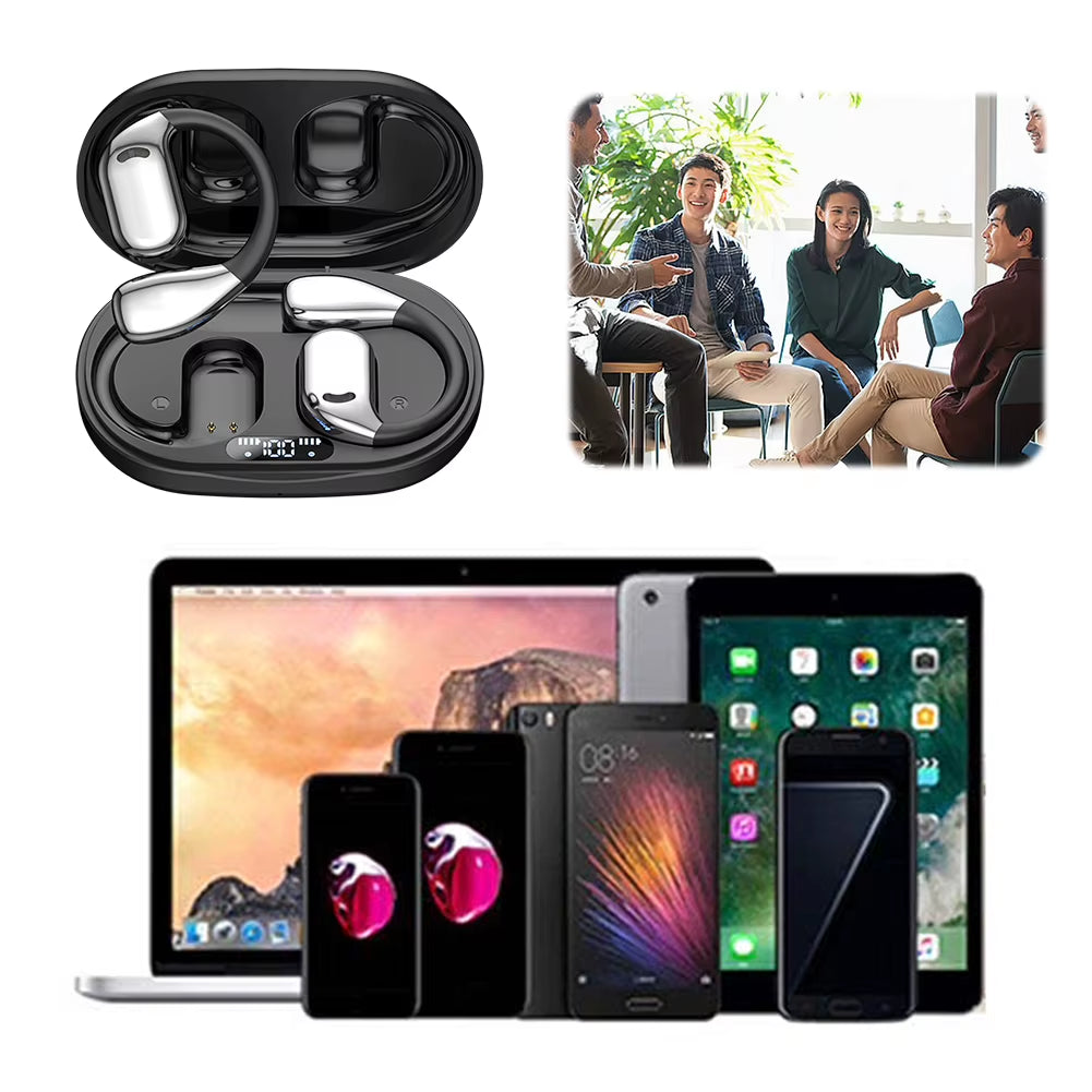 Language Translation Earbuds Long Battery Life Translator Earbuds Touch Control Real-Time Two-Way Earbuds for Android and Ios