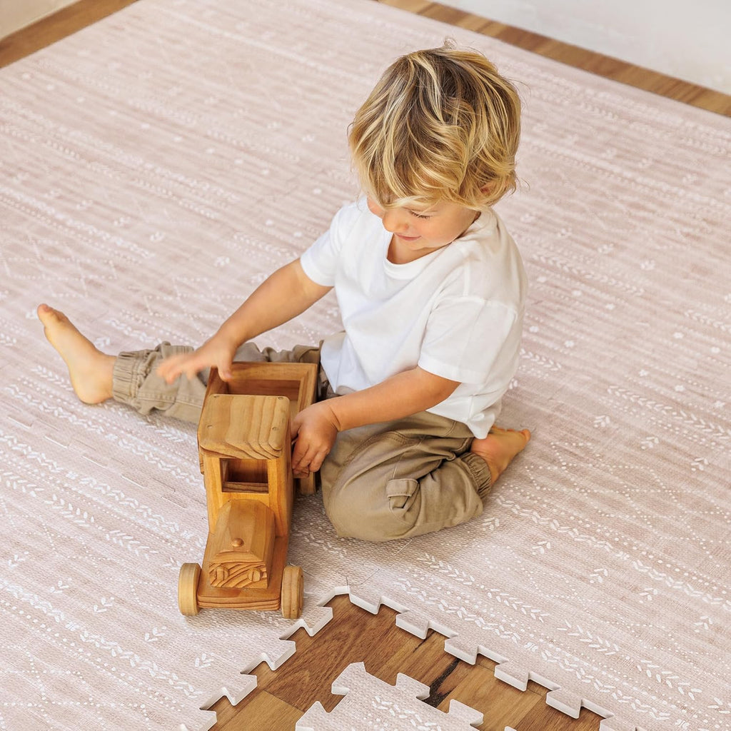 Baby Play Mat for Floor – 4X6Ft Gray | Soft Non Toxic Premium EVA Foam Tiles for Tummy Time, Crawling & Playroom – Waterproof Interlocking Floor Mat for Babies & Toddlers (6 Tiles)