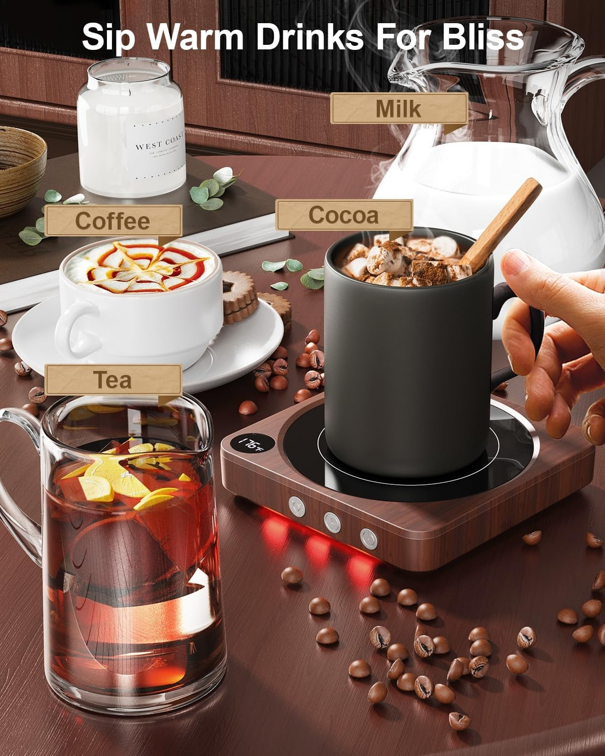 Mug Warmer - 36W Coffee Mug Warmer for Desk
