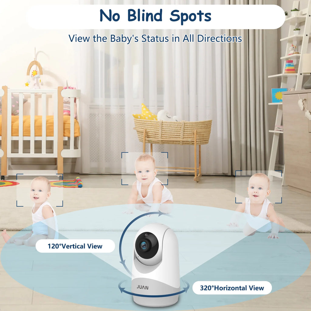 Baby Monitor with Camera and Audio, Video Baby Monitor with No Wifi, 5 Inch Large LCD Screen