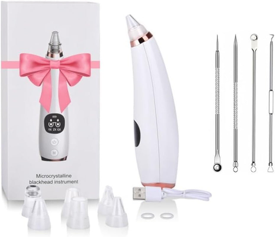 Blackhead Remover Pore Vacuum Tool Kit - 6 Suction Heads, 3 Modes, Pore Cleansing Blackhead Vacuum,Ideal for Men and Women