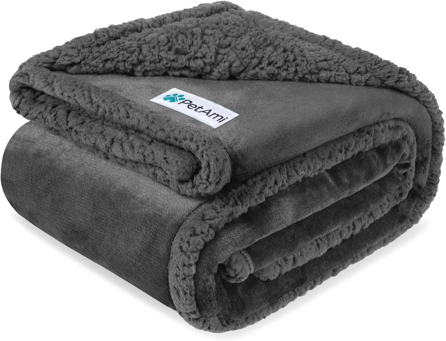 Waterproof Dog Blanket for Small Medium Dog Puppy Cat Throw for Couch Cover Leakproof Protection, Sherpa Fleece, Reversible Soft Washable 29X40 Plaid Navy Blue
