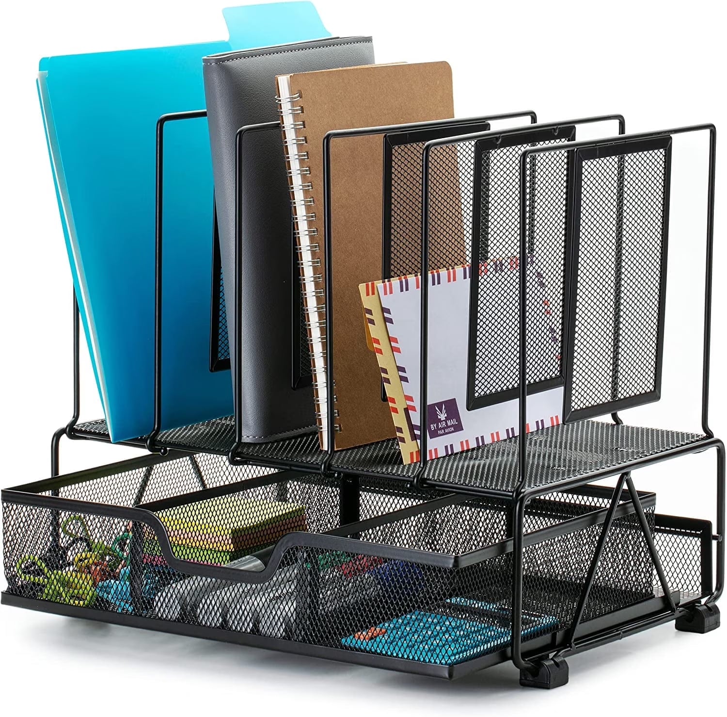 - Mesh Desk Organizer with Drawer, Desk File Organizer, Desk Organizers and Storage, Desk Storage Organizer, Office Organizers for Desk, Office Desk Organizers, Christmas Gifts