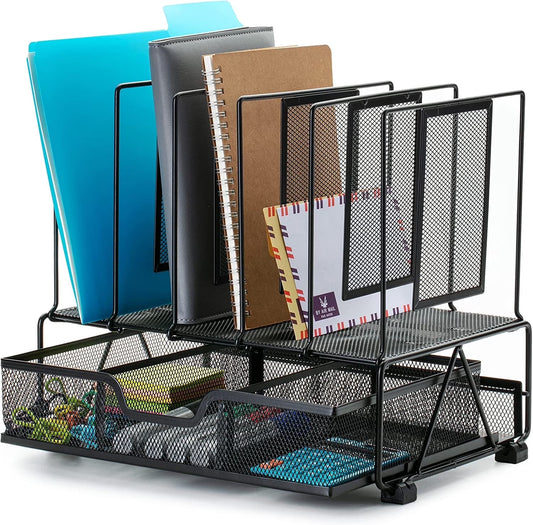 - Mesh Desk Organizer with Drawer, Desk File Organizer, Desk Organizers and Storage, Desk Storage Organizer, Office Organizers for Desk, Office Desk Organizers, Christmas Gifts