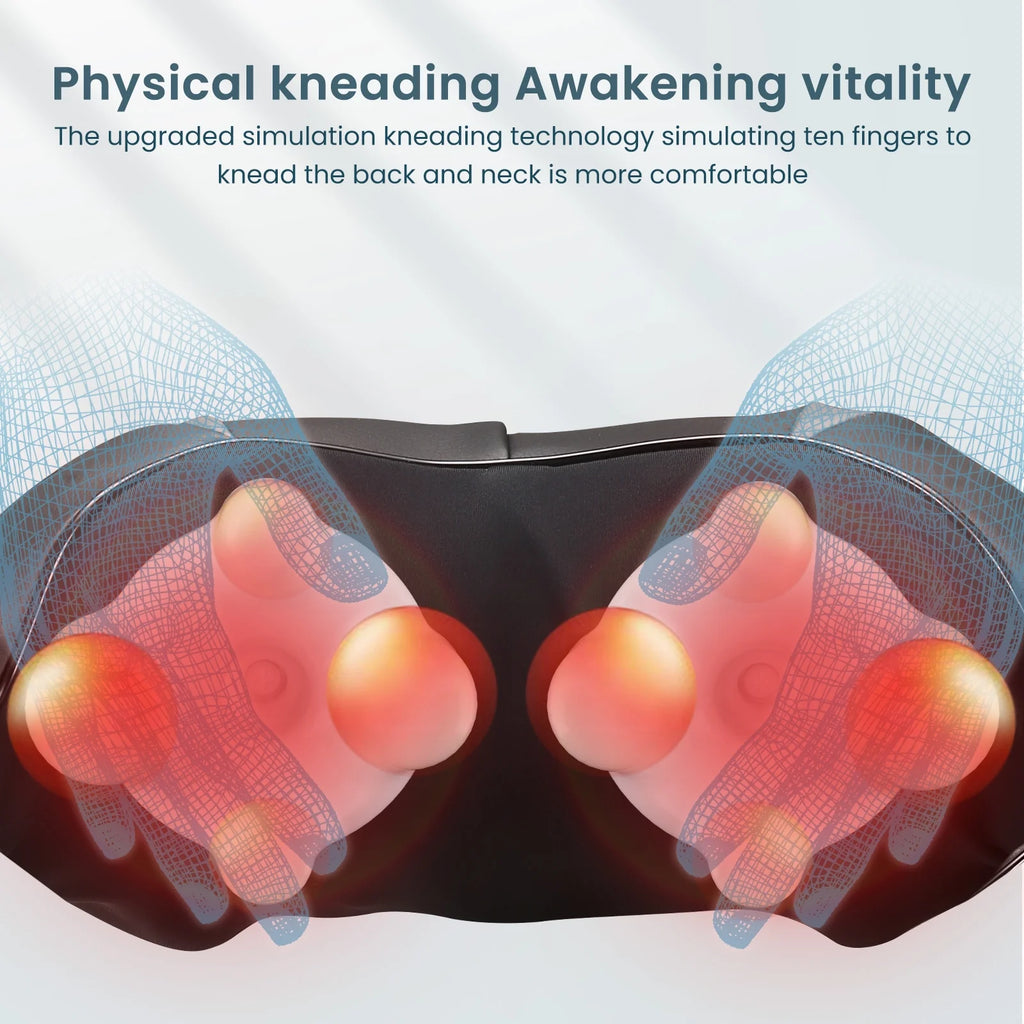 Neck and Shoulder Massager with Heat, 3D Deep Tissue Kneading Shiatsu Massager for Muscle Relief, Gift for Women Men Christmas