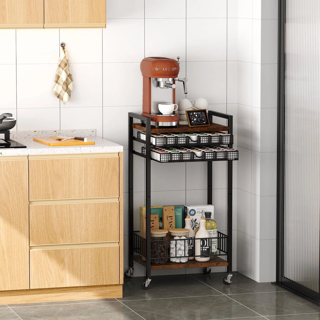 K-Cup Holder Rack,Coffee Pod Holder Drawer for 84 Coffee Pods Storage, Stylish Home or Office Coffee Bar Organizer