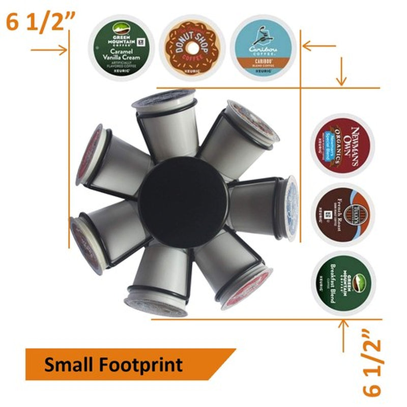 K Cup Holders Cups Carousel Coffee Pods Storage Organizer Stand (Black