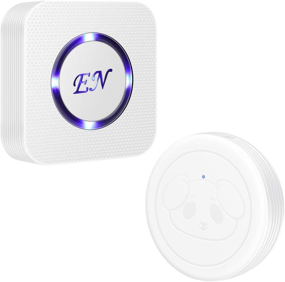 Dog Door Bell Wireless Doggie Doorbells for Potty Training with Waterproof Touch Button Dog Bells Included 2 Receiver and 3 Transmitters