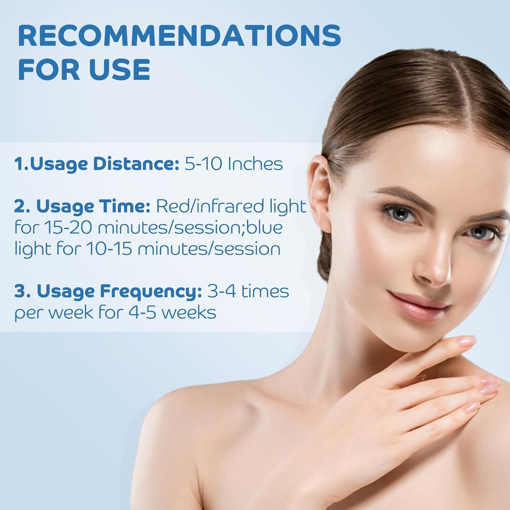 Red Light Therapy for Body, 180 Leds Red and Blue Light Therapy Lamp with Tripod, 3-In-1 Chip Designed 415Nm＆660Nm＆850Nm Infrared Light Therapy for Face