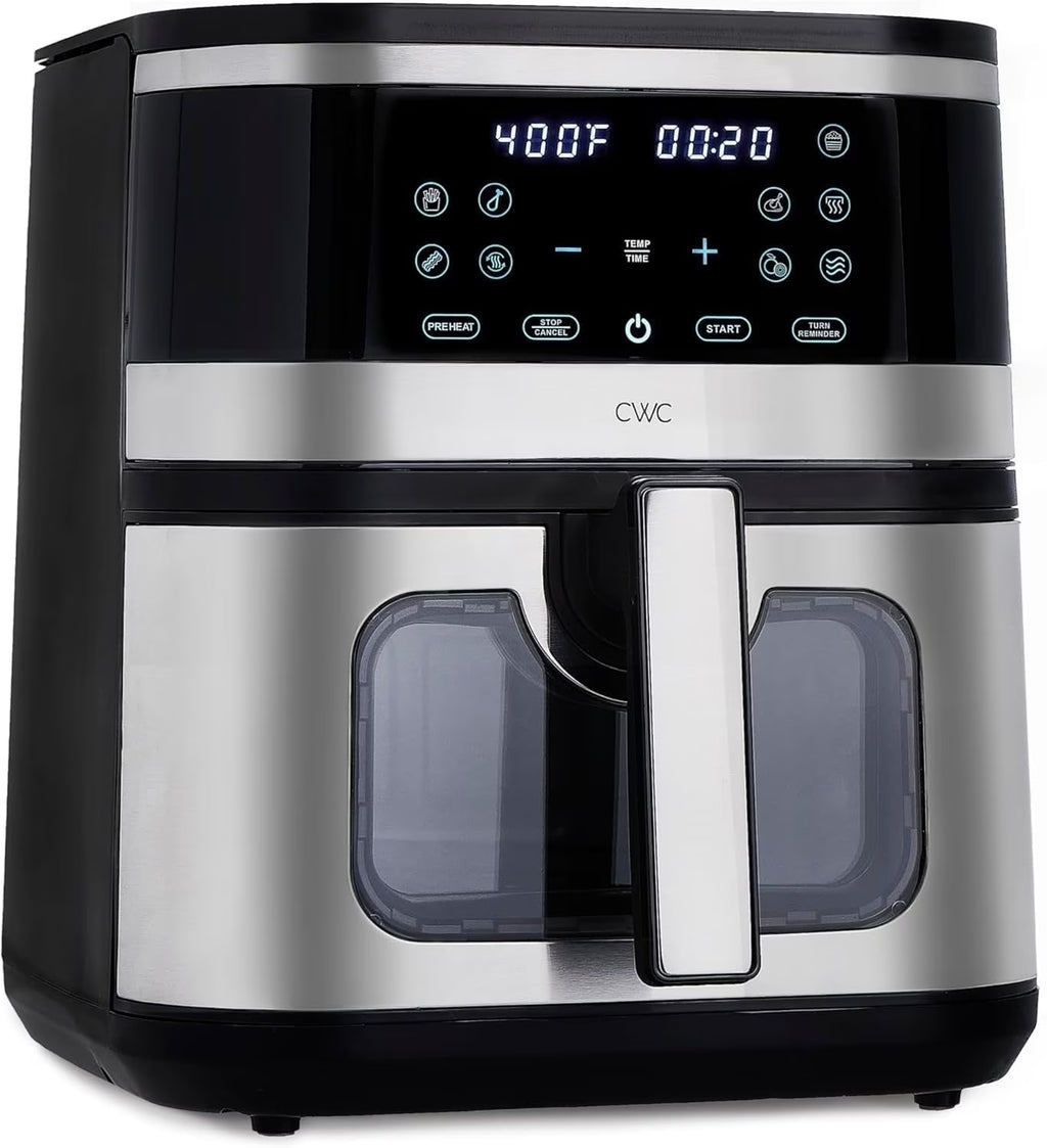 Digital Air Fryer 8.5-Quart Stainless Steel Air Fryer Kitchen Appliance, Black