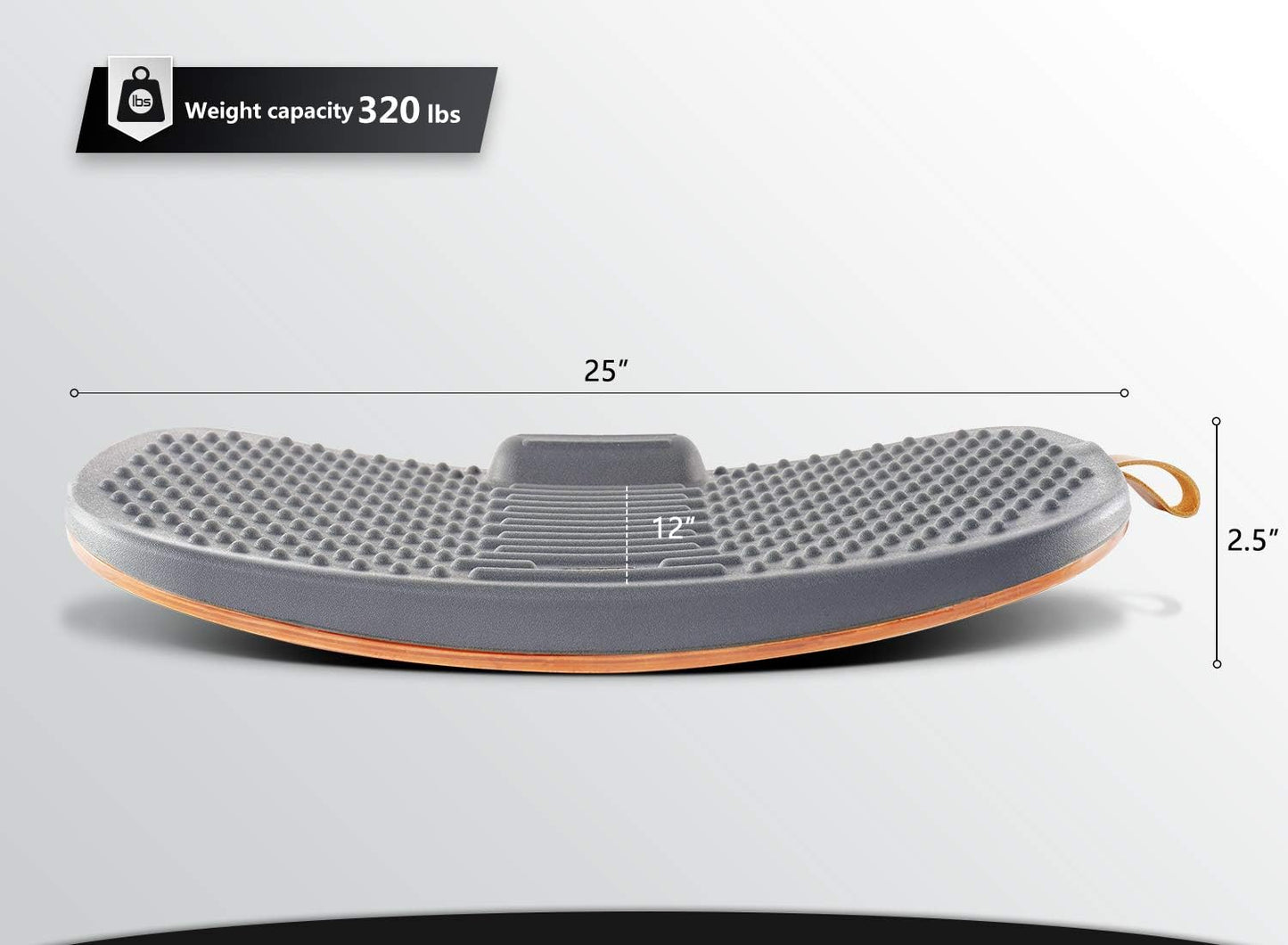 Standing Desk Mat with anti Fatigue Bar, Wooden Wobble Balance Board with Ergonomic Design Comfort Floor Mat