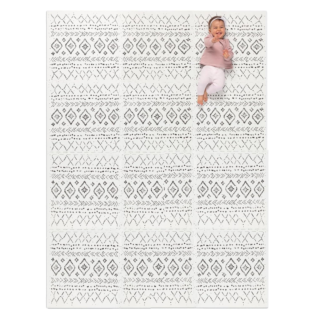 Baby Play Mat for Floor – 4X6Ft Gray | Soft Non Toxic Premium EVA Foam Tiles for Tummy Time, Crawling & Playroom – Waterproof Interlocking Floor Mat for Babies & Toddlers (6 Tiles)