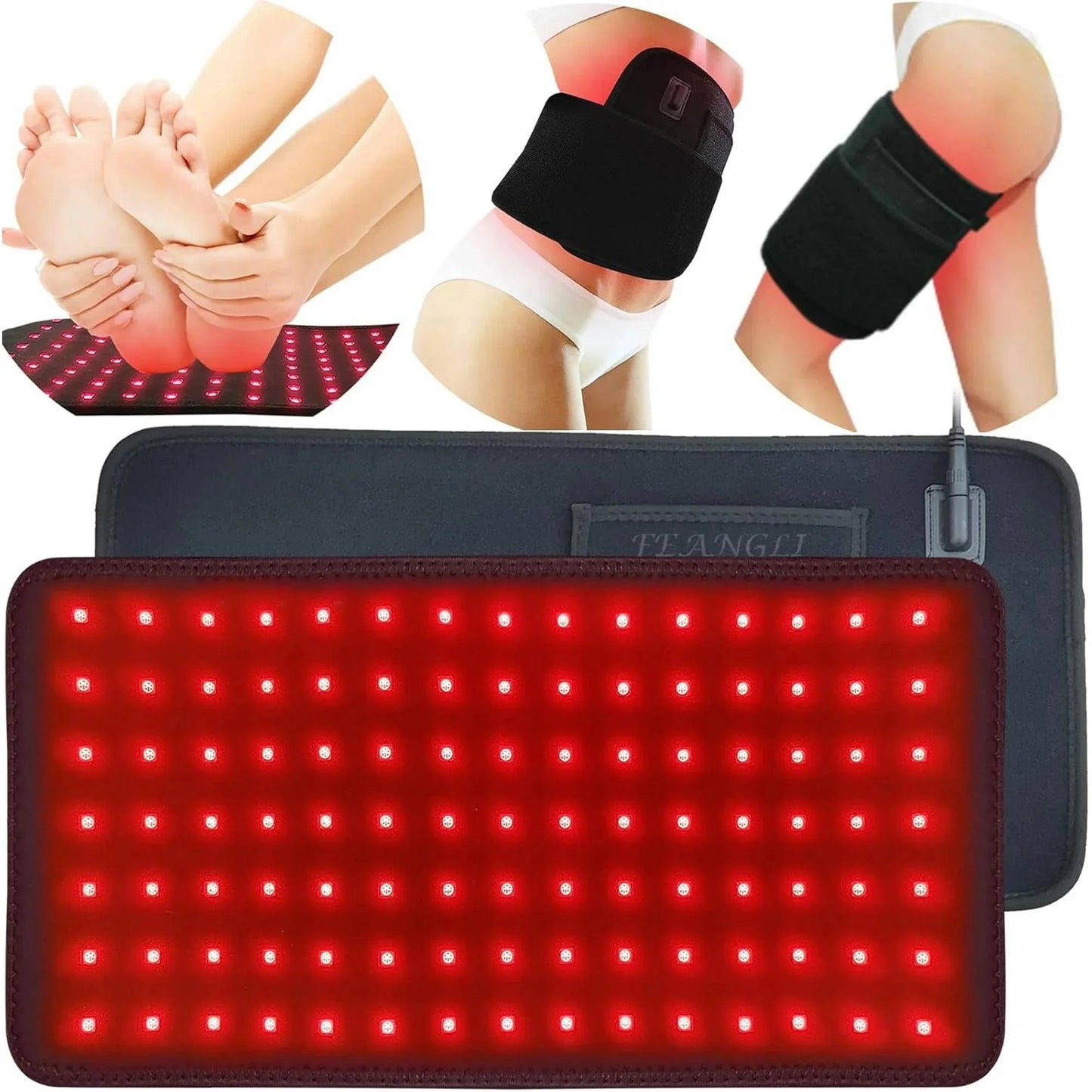 Red Light Therapy Pad Infrared LED Full Body Mat – Full-Body Wellness Pad for Home, Spa & Yoga, Photon Light Therapy Mat（U.S. Standard Plug）