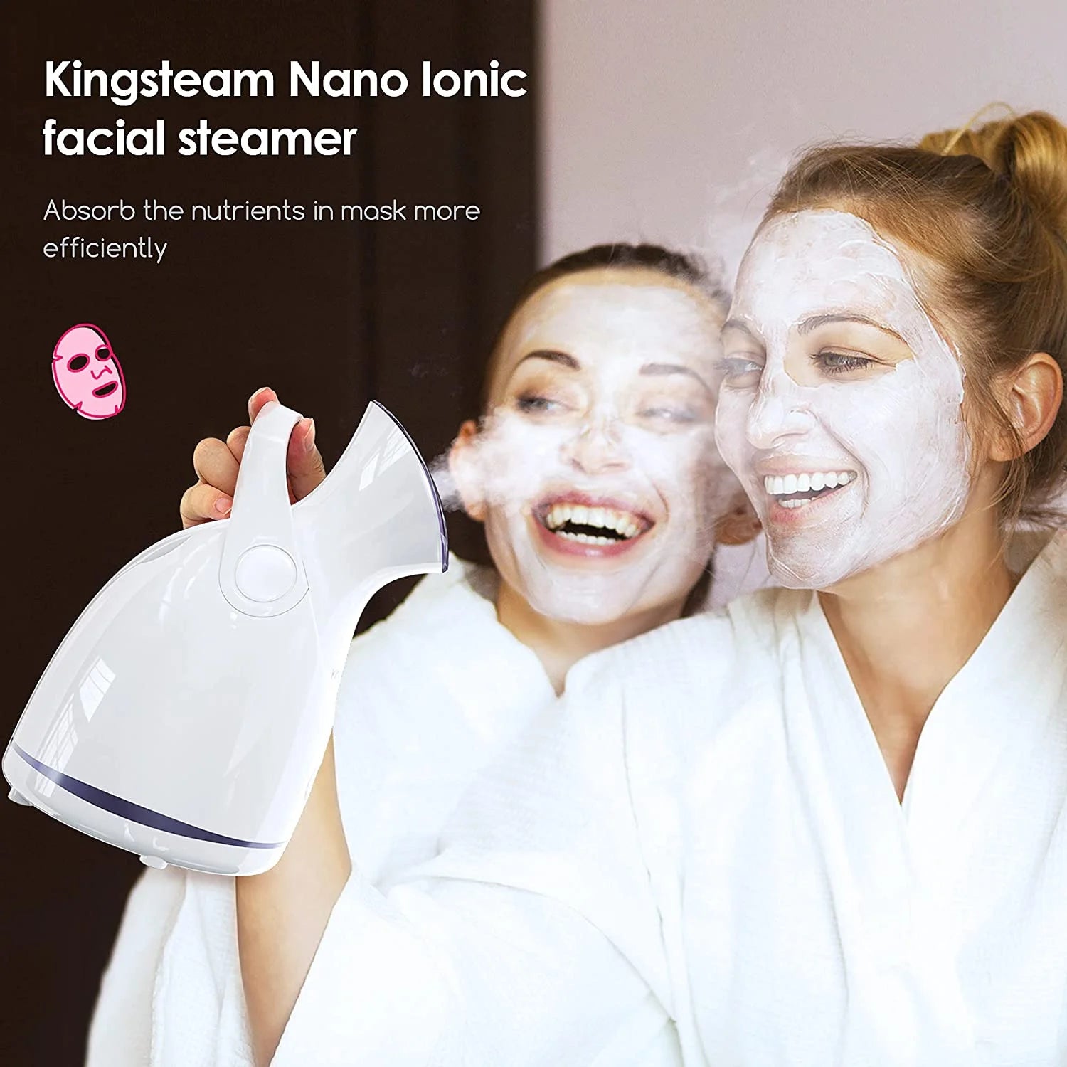 Nano Ionic Facial Steamer & 4-Pc Face Skin Care Tool Set Blackhead Removal Tools for Home Facial Sauna Spa
