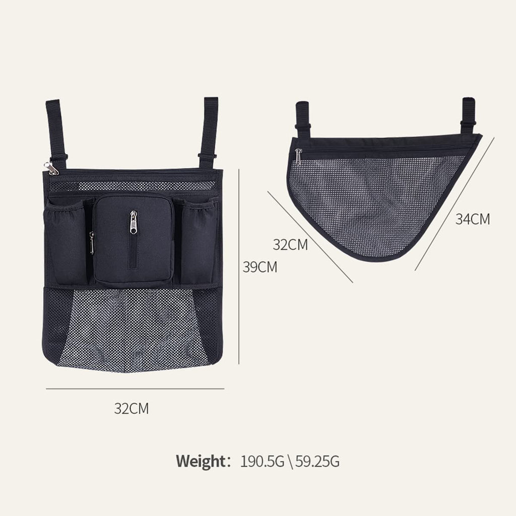 Universal 2 in 1 Insulated Cup Holders Stroller Organizer, Black