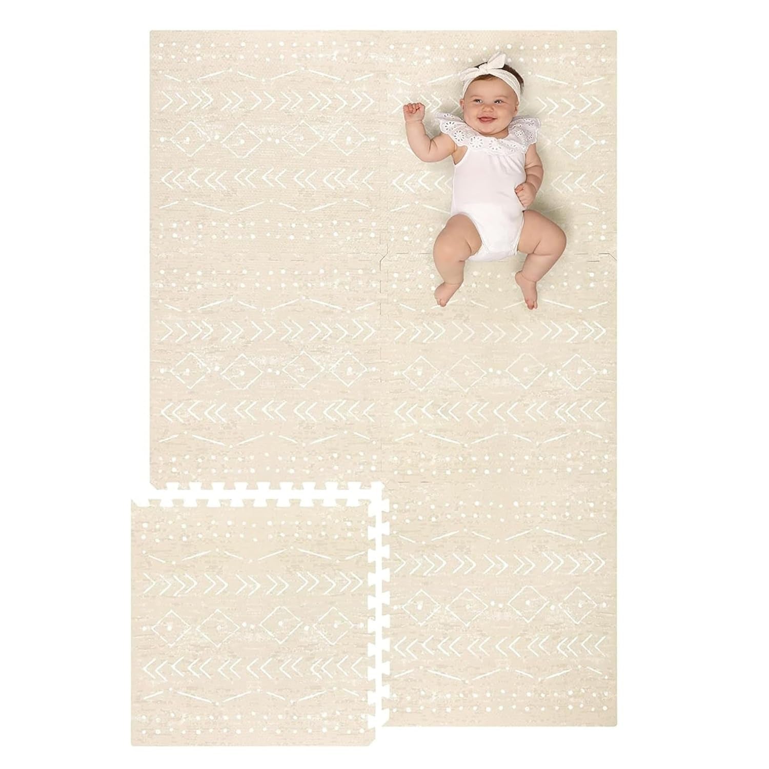 Baby Play Mat for Floor – 4X6Ft Gray | Soft Non Toxic Premium EVA Foam Tiles for Tummy Time, Crawling & Playroom – Waterproof Interlocking Floor Mat for Babies & Toddlers (6 Tiles)