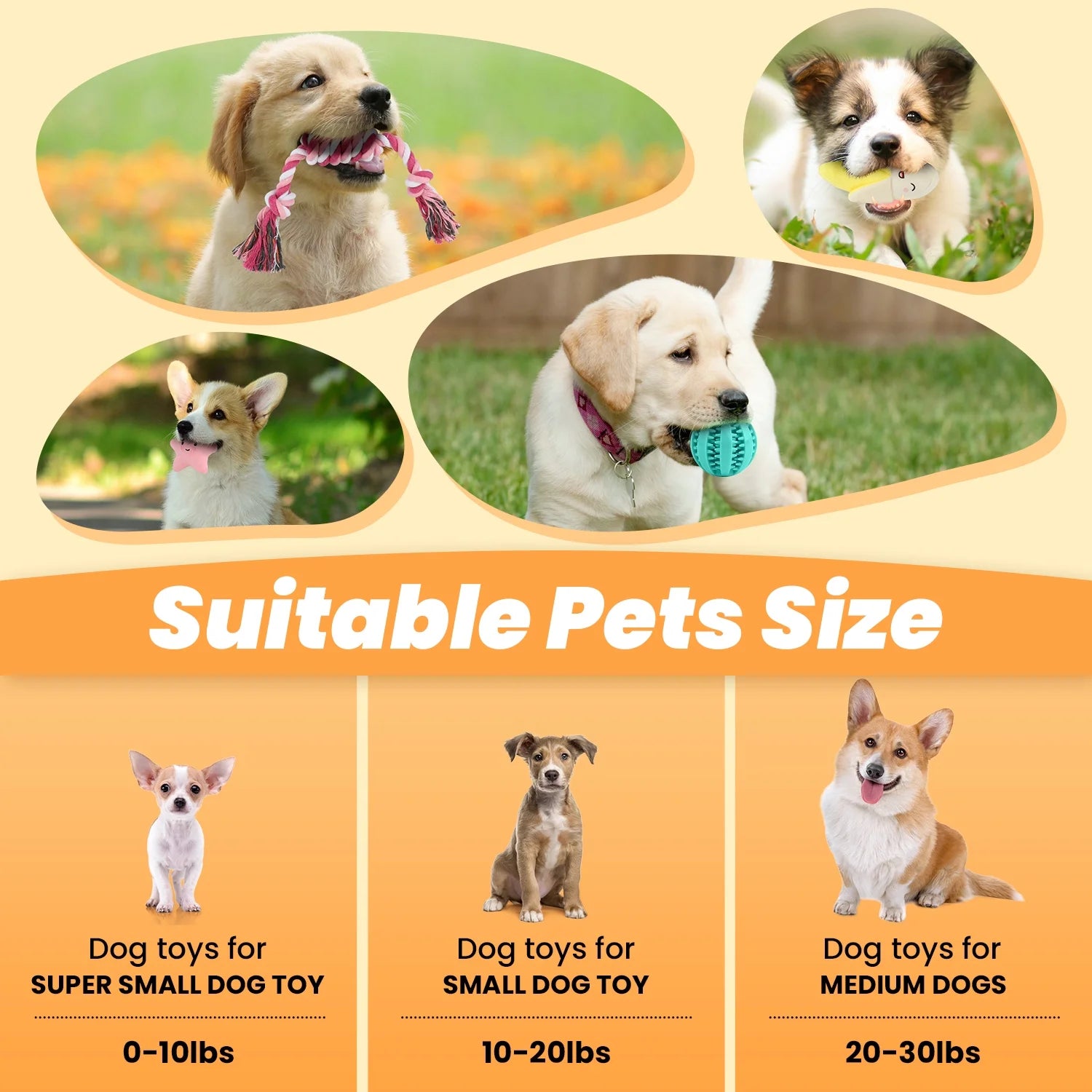 Dog Toys for Small Dogs ,10 Pack Puppy Chew Toys for Teething and Training with Plush Squeaky Toys, Treat Ball and Rope Toys to Keep Them Busy,Pink Pig