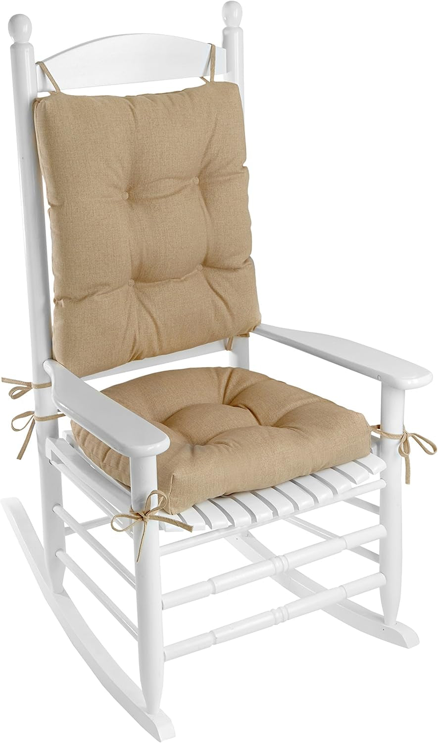 Solarium Rocking Chair Cushion Set, Assembled in the USA, for Indoor & Outdoor Use, Patio, Living Room, or Nursery, 2-Piece Set, 19"X19" Seat and 21"X18" Seatback, 04 Black